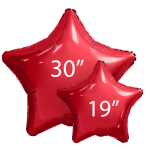 Шар (30''/76 см) Звезда, Красный, 1 шт. в уп., 751046