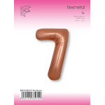 Шар (40''/102 см) Цифра, 7 Slim, Бронза, Металлик, 1 шт. в уп., B901917BZ