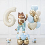 Шар (41''/104 см) Фигура, Мишка со звездочкой, 1 шт. в уп., 23933P