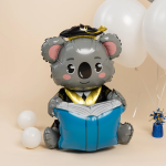 Шар 3D (37''/94 см) Коала Выпускник, 1 шт. в уп., 27288