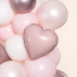 Набор шаров с клапаном (9''/23 см) Мини-сердце, Пыльная роза, 5 шт. в уп., 224968