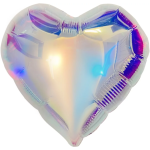 Шар (24''/61 см) Сердце, Зеркальный, Хамелеон, 1 шт. в уп., 24970