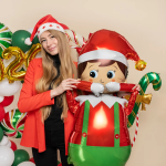 Шар 3D (65''/165 см) Ходячая Фигура, Новогодний эльф, 1 шт. в уп., 26695