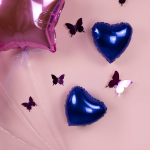 Шар (9''/23 см) Мини-сердце, Темно-синий, 1 шт., 09010BC