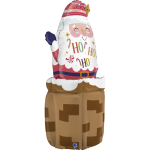 Шар (28''/71 см) Фигура 3D, Дед Мороз, 1 шт. в уп., GS70023-P