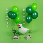 Шар 3D (24''/61 см) Ходячая Фигура, Гусь, Белый, 1 шт. в уп., 24003P