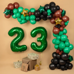 Шар (34''/86 см) Цифра, 3 Slim, Зеленый, 1 шт. в уп., 130023