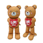 Шар (61''/155 см) Фигура 3D, Мишка с сердцем, 1 шт. в уп., 27411