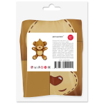 Шар с клапаном (16''/41 см) Мини-фигура, Медвежонок, 5 шт. в уп. (цв.этик.), 23451S5