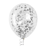 Конфетти фольга Сердце, Серебро, Металлик, 1,5 см, 50 г., 6015257