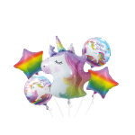 Шар (30''/76 см) Фигура, Голова, Сверкающий Единорог, 1 шт., 175311