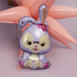 Шар с клапаном (17''/43 см) Мини-фигура, Зайка, Сиреневый, 1 шт., 23615