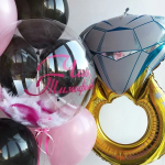 Шар (40''/102 см) Фигура, Кольцо с бриллиантом, 1 шт., R510