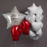 Шар (26''/66 см) Фигура, Боксерская перчатка, Красный, 1 шт. в уп., 24788P