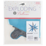 Шар 3D (26''/66 см) Звезда, Составная, Голубой/Серебро, 1 шт. в уп., 23963