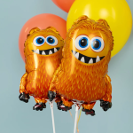 Шар (12''/30 см) Мини-фигура, Монстрик, Оранжевый, 1 шт., 902891