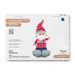 Шар 3D (52''/132 см) Фигура на подставке, Новогодний гном, 1 шт. в уп., GK70021-P