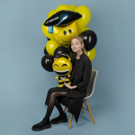 Шар (26''/66 см) Фигура, Смайл Выпускник (надув воздухом), 1 шт., 24578