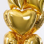 Шар (18''/46 см) Сердце, Золото, 1 шт., 201500O