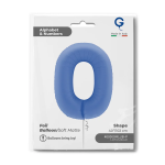 Шар (40''/102 см) Цифра, 0, Голубой Лотос, Матовый, 1 шт. в уп., 400000MLUB-P