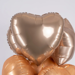 Шар (18''/46 см) Сердце, Золото Калифорнии, 1 шт., 18027CLG