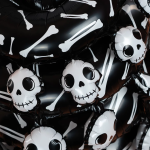 Шар (44''/112 см) Фигура 3D, Черепа на Хэллоуин, 1 шт. в уп., 24699