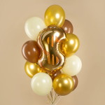 Шар (32''/81 см) Фигура, Знак Доллара, Золото, 1 шт. в уп., 26738