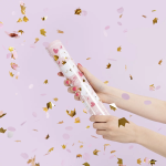 Пневмохлопушка (12/30 см), Котенок Принцесса, Короны фольга и круги тишью, Золото/Розовый, 1 шт., 723033