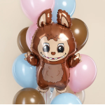 Шар (26''/66 см) Фигура, Плюшевый эльф, Коричневый, 1 шт., 2507-ABRCV