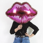 Шар (30''/76 см) Фигура, Губы, Красный, 1 шт. в уп., 15370P