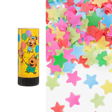 Хлопушка пружинная (4/10 см), Три Кота, Играем вместе, Звезды тишью, Ассорти, 1 шт., 823188