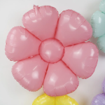 Шар (43''/109 см) Цветок, Ромашка, Розовый, 1 шт., 23233