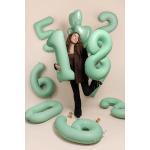 Шар (40''/102 см) Цифра, 9 Slim, Мятный, Матовый, 1 шт. в уп., B901919MM