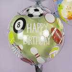 Шар с клапаном (18''/46 см) Сфера, Спортивный микс, Прозрачный, Кристалл, 1 шт. в уп., 518012