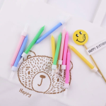 Свечи Светлый микс, Ассорти, Макарунс, 0,4*7 см, 6 шт. с держат., 802927