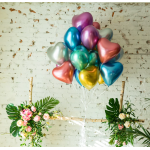 Шар (10''/25 см) Сердце, Фиолетовый, хром, 50 шт. Шар (10''/25 см) Сердце, Фиолетовый, хром, 50 шт.