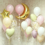 Шар (35''/89 см) Фигура, Полумесяц, Золото, 1 шт., 901555O