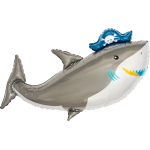 Шар (38''/97 см) Фигура, Акула Пират (повязка флибустьера), 1 шт. в уп., 19179P