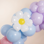 Шар (18''/46 см) Цветок, Ромашка (надув воздухом), Белый, 1 шт. в уп. (цв.этик.), 19667S