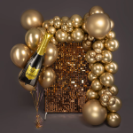 Шар (35''/89 см) Фигура, Бутылка Шампанское, Let`s Party, Черный, 1 шт. в уп., 19649P