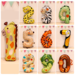 Шар (40''/102 см) Цифра, 9 Зверята, Черепаха, 1 шт. в уп., 23659