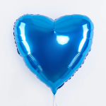 Шар (32''/81 см) Сердце, Синий, 1 шт., 206500A