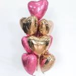 Шар (19''/48 см) Сердце, Розовое Золото, 1 шт., 758045
