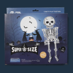 Шар (103''/262 см) Фигура 3D, Скелет XXL (надув воздухом), Белый, 1 шт. в уп., 23721