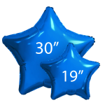 Шар (30''/76 см) Звезда, Синий, 1 шт. в уп., 752739