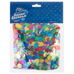 Конфетти фольга Круг, Ассорти, Металлик, 1 см, 50 г., 6015215