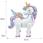 Шар (26''/66 см) Фигура 3D, Звездный единорог, 1 шт. в уп., 23484