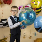 Шар 3D (22''/56 см) Сфера, Планета Земля, Глобус, 1 шт. в уп., 190054P