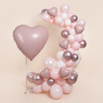 Шар (36''/91 см) Сердце, Пыльная роза, 1 шт. в уп., 224913