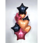 Шар (19''/48 см) Сердце, Персиковый пух, 1 шт., 226245